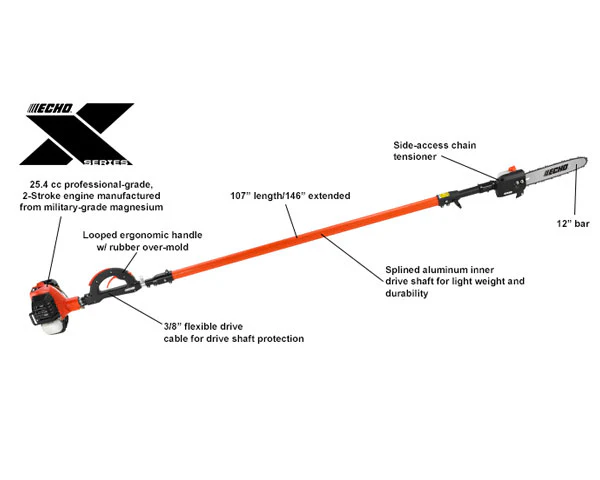 ECHO PPT-2620 Pole Saw Extended Reach, 12