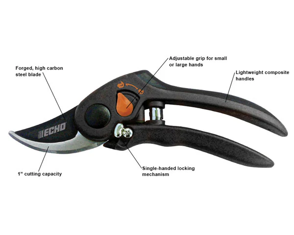 Echo HP-44 Bypass Hand Pruner, Adjustable Grip - Zehr's Sales & Manufacturing